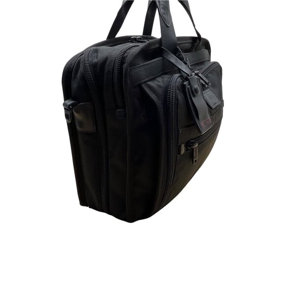 Tumi Alpha 3 Black Nylon Handles & Shoulder Strap T-Pass Laptop Briefcase Sz L - Picture 5 of 16